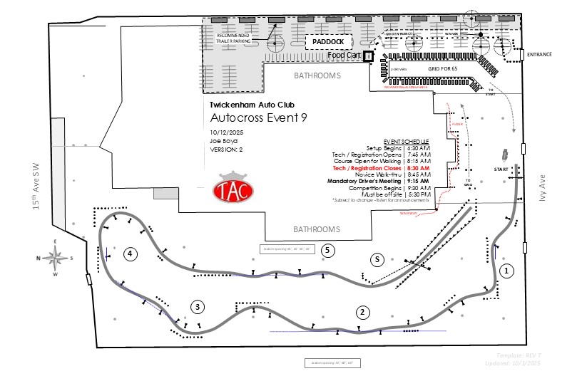 Usatc Center Map Forums / Autocross / REGISTRATION OPEN: 2025 TAC Autocross Event 9 ...